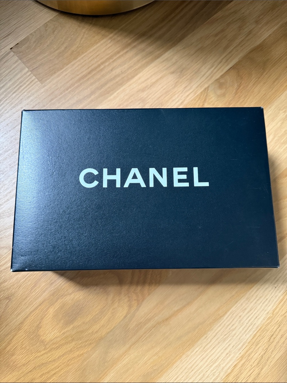 CHANEL Black Box with White Logo